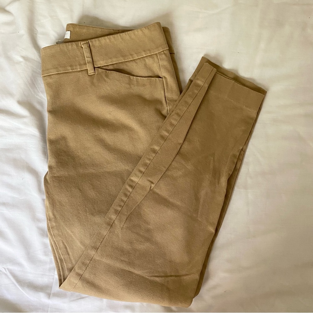 New York & Company Khaki Skinny Ankle Pants